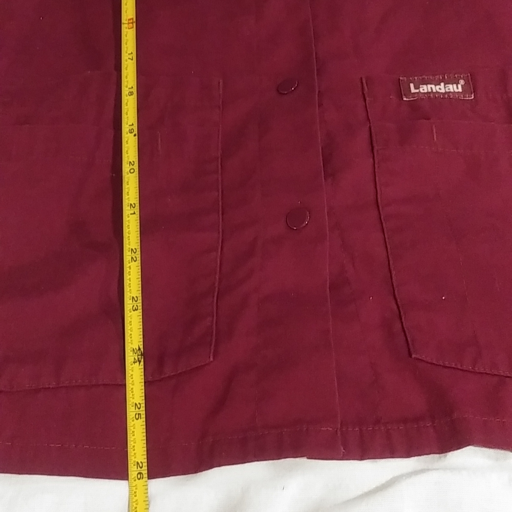 Scrub Top - (2/$10) Burgandy Button Down - Picture 9 of 9